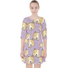 Dog Pattern Pocket Dress by Sapixe