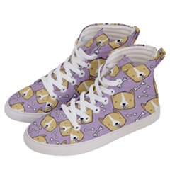 Dog Pattern Men s Hi-top Skate Sneakers by Sapixe