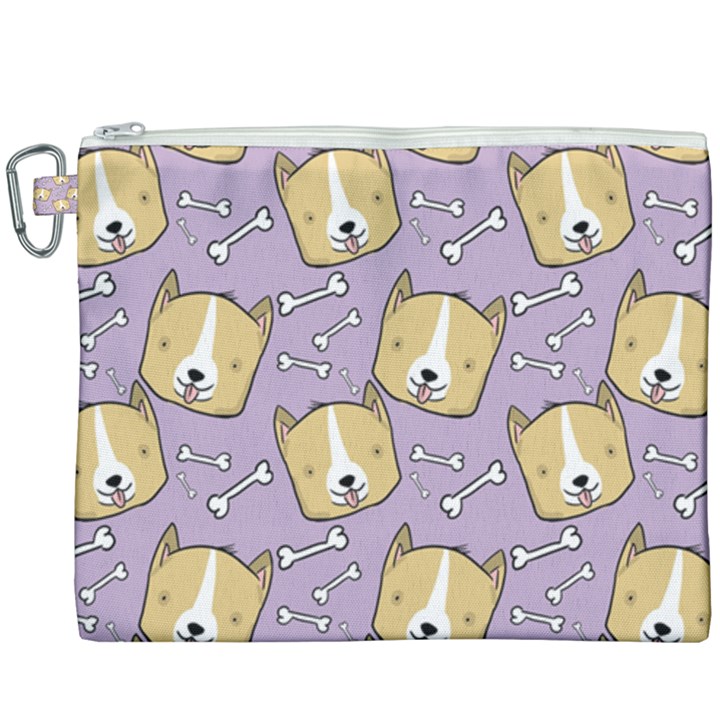 Dog Pattern Canvas Cosmetic Bag (XXXL)