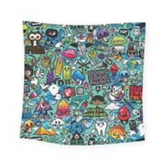 Comics Collage Square Tapestry (small) by Sapixe