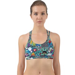 Comics Collage Back Web Sports Bra by Sapixe