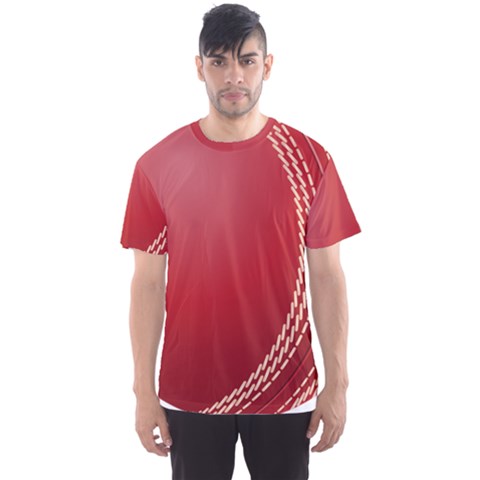 Cricket Ball Men s Sports Mesh Tee by Sapixe