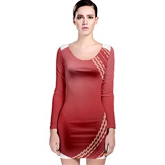 Cricket Ball Long Sleeve Bodycon Dress by Sapixe