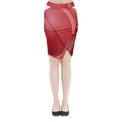 Cricket Ball Midi Wrap Pencil Skirt by Sapixe