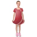 Cricket Ball Kids  Short Sleeve Velvet Dress View1