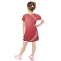 Cricket Ball Kids  Short Sleeve Velvet Dress View2