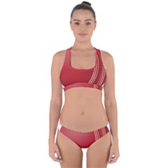 Cricket Ball Cross Back Hipster Bikini Set by Sapixe