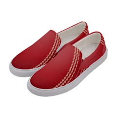 Cricket Ball Women s Canvas Slip Ons by Sapixe