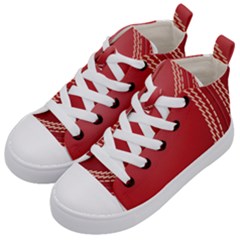 Cricket Ball Kid s Mid-top Canvas Sneakers by Sapixe