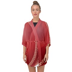 Cricket Ball Half Sleeve Chiffon Kimono by Sapixe