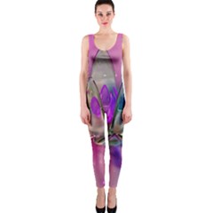 Crystal Flower One Piece Catsuit by Sapixe