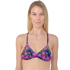 Crystal Flower Reversible Tri Bikini Top by Sapixe