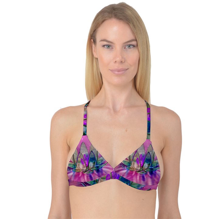 Crystal Flower Reversible Tri Bikini Top