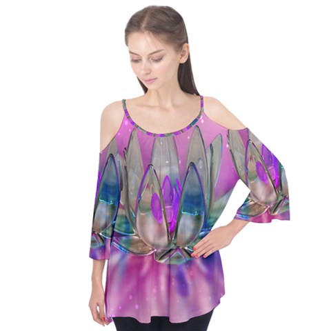 Crystal Flower Flutter Tees by Sapixe