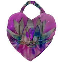 Crystal Flower Giant Heart Shaped Tote