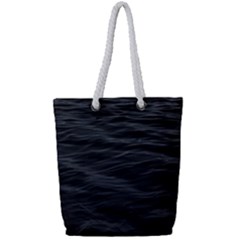 Dark Lake Ocean Pattern River Sea Full Print Rope Handle Tote (small)