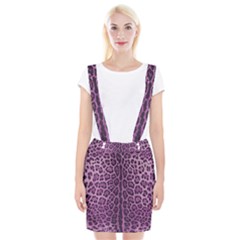 Pink Leopard Print Braces Suspender Skirt