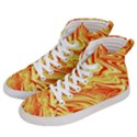 Orange Liquid  Women s Hi-Top Skate Sneakers View2