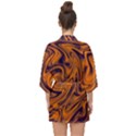 Orange and purple Liquid Half Sleeve Chiffon Kimono View2