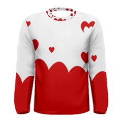 Heart Shape Background Love Men s Long Sleeve Tee