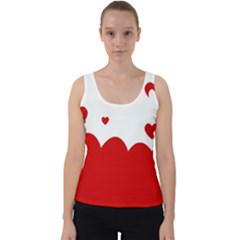 Heart Shape Background Love Velvet Tank Top