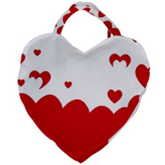 Heart Shape Background Love Giant Heart Shaped Tote