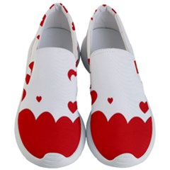 Heart Shape Background Love Women s Lightweight Slip Ons