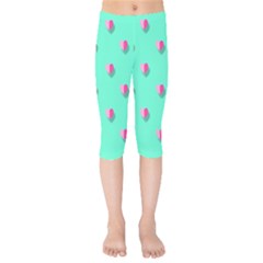 Love Heart Set Seamless Pattern Kids  Capri Leggings  by Nexatart