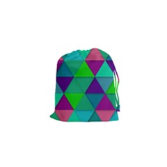 Background Geometric Triangle Drawstring Pouches (xs)  by Nexatart