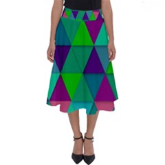 Background Geometric Triangle Perfect Length Midi Skirt by Nexatart