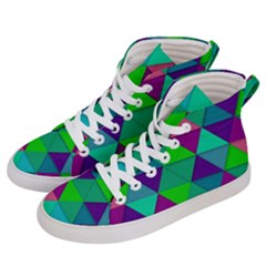 Background Geometric Triangle Men s Hi-top Skate Sneakers