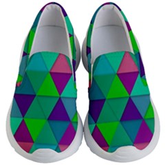 Background Geometric Triangle Kid s Lightweight Slip Ons by Nexatart