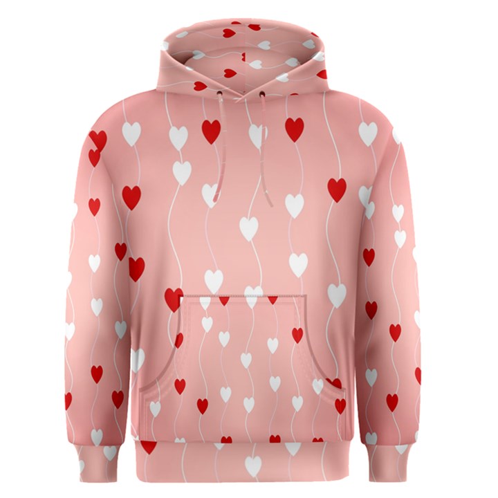 Heart Shape Background Love Men s Pullover Hoodie