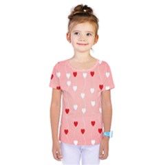 Heart Shape Background Love Kids  One Piece Tee