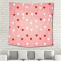 Heart Shape Background Love Square Tapestry (Large) View2