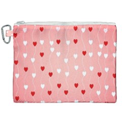 Heart Shape Background Love Canvas Cosmetic Bag (xxl) by Nexatart