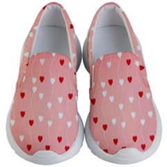 Heart Shape Background Love Kid s Lightweight Slip Ons