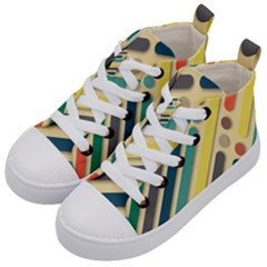 Background Vintage Desktop Color Kid s Mid-top Canvas Sneakers