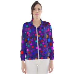 Squares Square Background Abstract Wind Breaker (women) by Nexatart