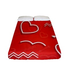 Background Valentine S Day Love Fitted Sheet (full/ Double Size) by Nexatart