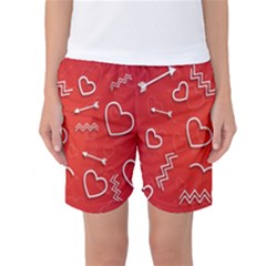 Background Valentine S Day Love Women s Basketball Shorts by Nexatart