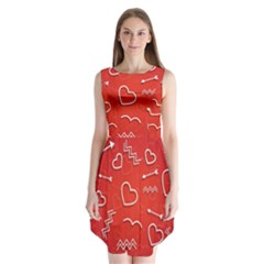 Background Valentine S Day Love Sleeveless Chiffon Dress   by Nexatart