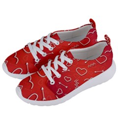 Background Valentine S Day Love Women s Lightweight Sports Shoes