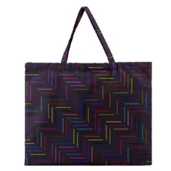 Lines Line Background Zipper Large Tote Bag by Nexatart