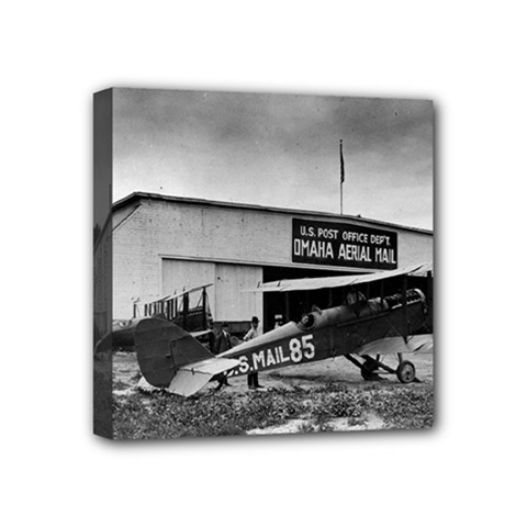 Omaha Airfield Airplain Hangar Mini Canvas 4  X 4  by Nexatart