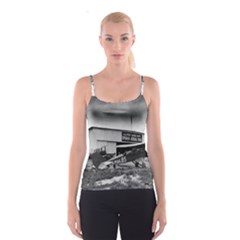 Omaha Airfield Airplain Hangar Spaghetti Strap Top by Nexatart