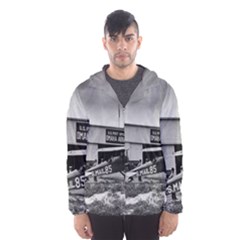 Omaha Airfield Airplain Hangar Hooded Wind Breaker (men) by Nexatart