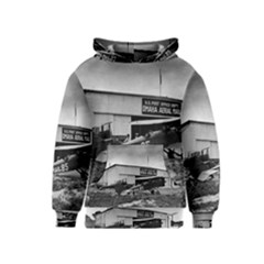 Omaha Airfield Airplain Hangar Kids  Pullover Hoodie by Nexatart