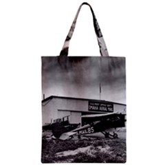 Omaha Airfield Airplain Hangar Zipper Classic Tote Bag by Nexatart