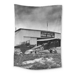 Omaha Airfield Airplain Hangar Medium Tapestry by Nexatart